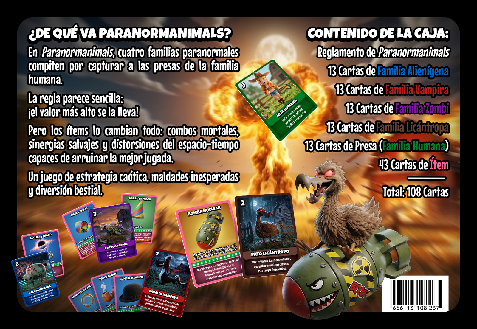 Trasera de la caja